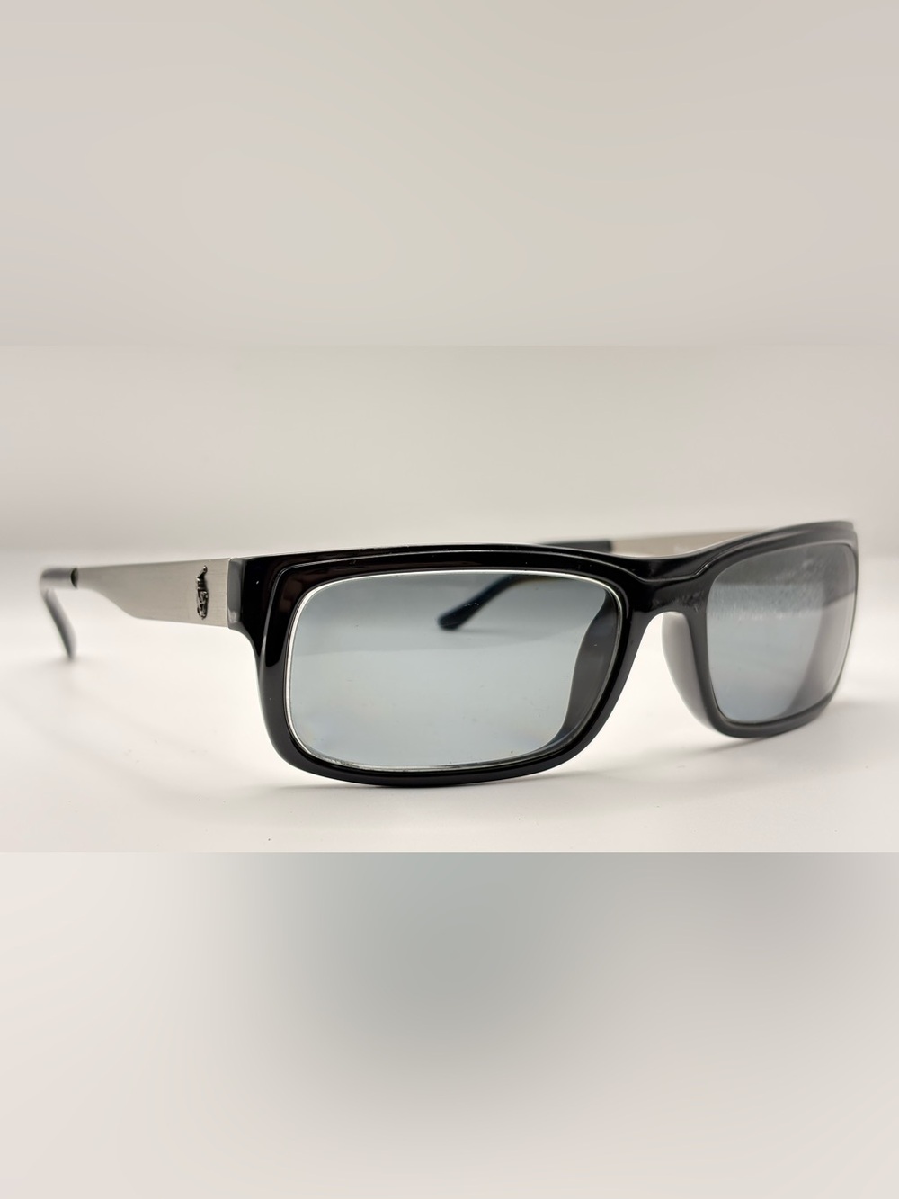Vintage Ralph Lauren Polo 4059 Black Oval Sunglasses Frames Only Italy